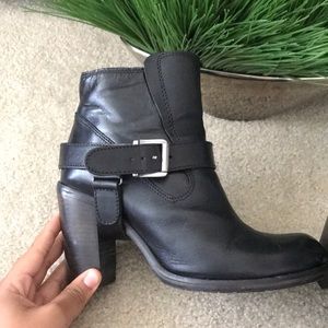 AllSaints Black Jules Heels Leather Boots size 41